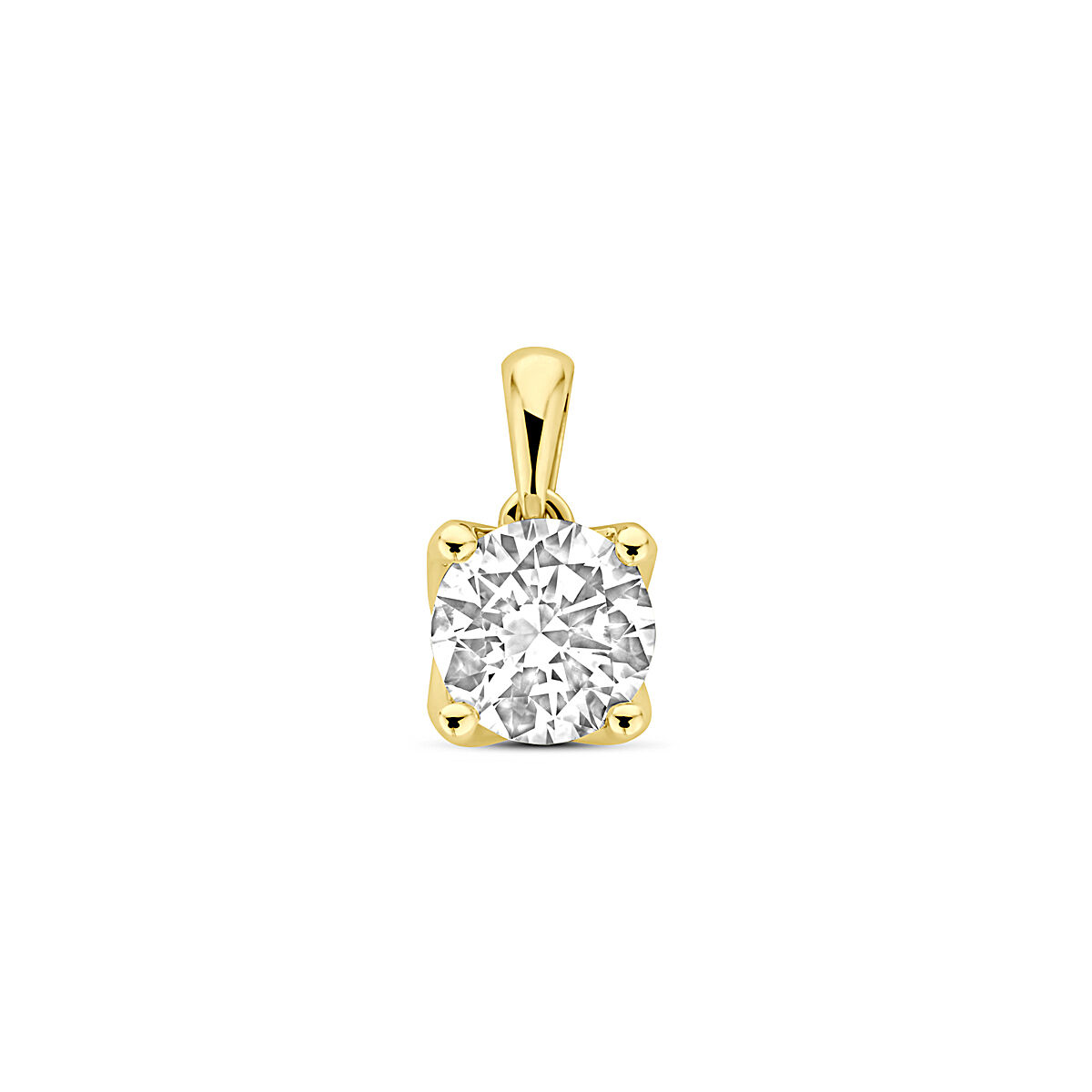 14k Geelgouden hanger uitgevoerd met lab grown diamant. De hanger heeft een afmeting van 11x6,5mm. Het diamantgewicht is 1.00ct. Lab grown diamanten zijn diamanten die ontstaan in een laboratorium. Onder extreem hoge druk en temperatuur wordt het natuurlijk ontstaansproces nagebootst met als eindresultaat een diamant met dezelfde chemische eigenschappen maar met een andere oorsprong.
