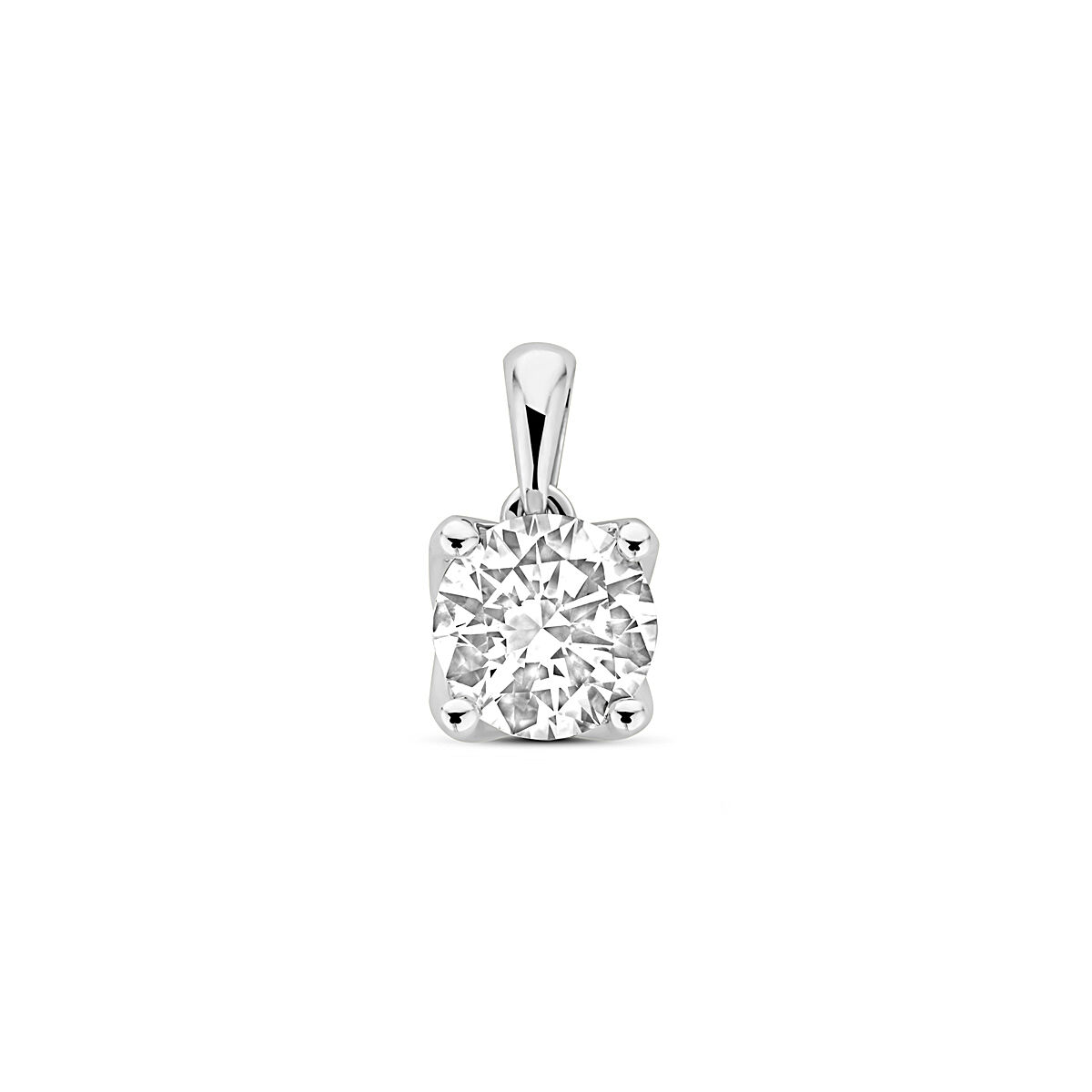14k Witgouden hanger uitgevoerd met lab grown diamant. De hanger heeft een afmeting van 11x6,5mm. Het diamantgewicht is 1.00ct. Lab grown diamanten zijn diamanten die ontstaan in een laboratorium. Onder extreem hoge druk en temperatuur wordt het natuurlijk ontstaansproces nagebootst met als eindresultaat een diamant met dezelfde chemische eigenschappen maar met een andere oorsprong.