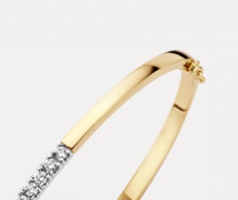 Schitterende MEMOIRE armband met briljant geslepen diamanten. Perfect te combineren met MEMOIRE hangers oorsieraden en ringen. Speciale uitvoering gemaakt met 7 briljanten van 0.05 crt. H/SI-1.