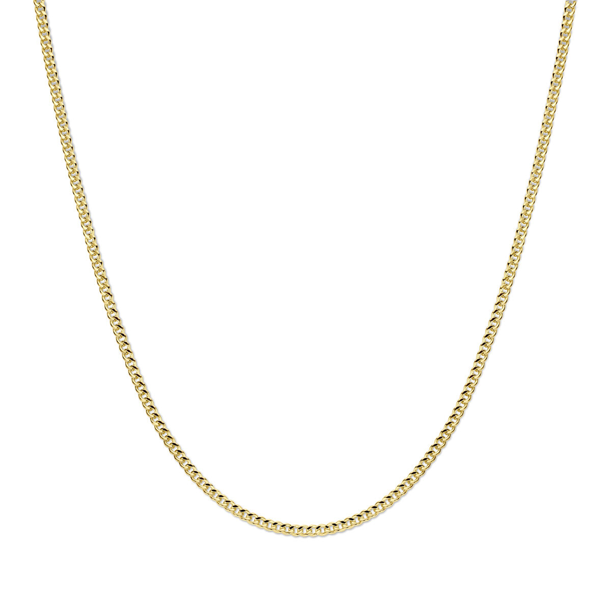 14k geelgouden gourmet schakel collier op 45 cm lengte