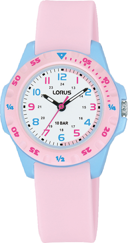 Dit is een horloge van het merk Lorus. Het is een analoog horloge gemaakt van kunststof. De diameter van de kast is 29.5 mm en de kast is 10 mm dik.
De verdere specificaties van het horloge zijn als volgt:
Kastvorm: rond
Kastkleur: roze
Kastmateriaal: kunststof
Sluiting: gesp
Wijzerplaatkleur: wit
Glassoort: acryl glas
Waterdichtheid: 10 ATM
Techniek: quartz