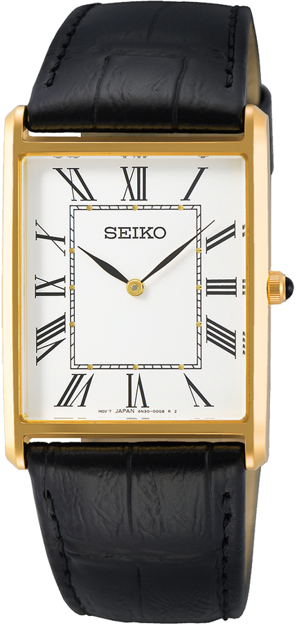 Original Seiko Collection L0CZ012K0 SWR052P1 Black Leather Strap 23mm