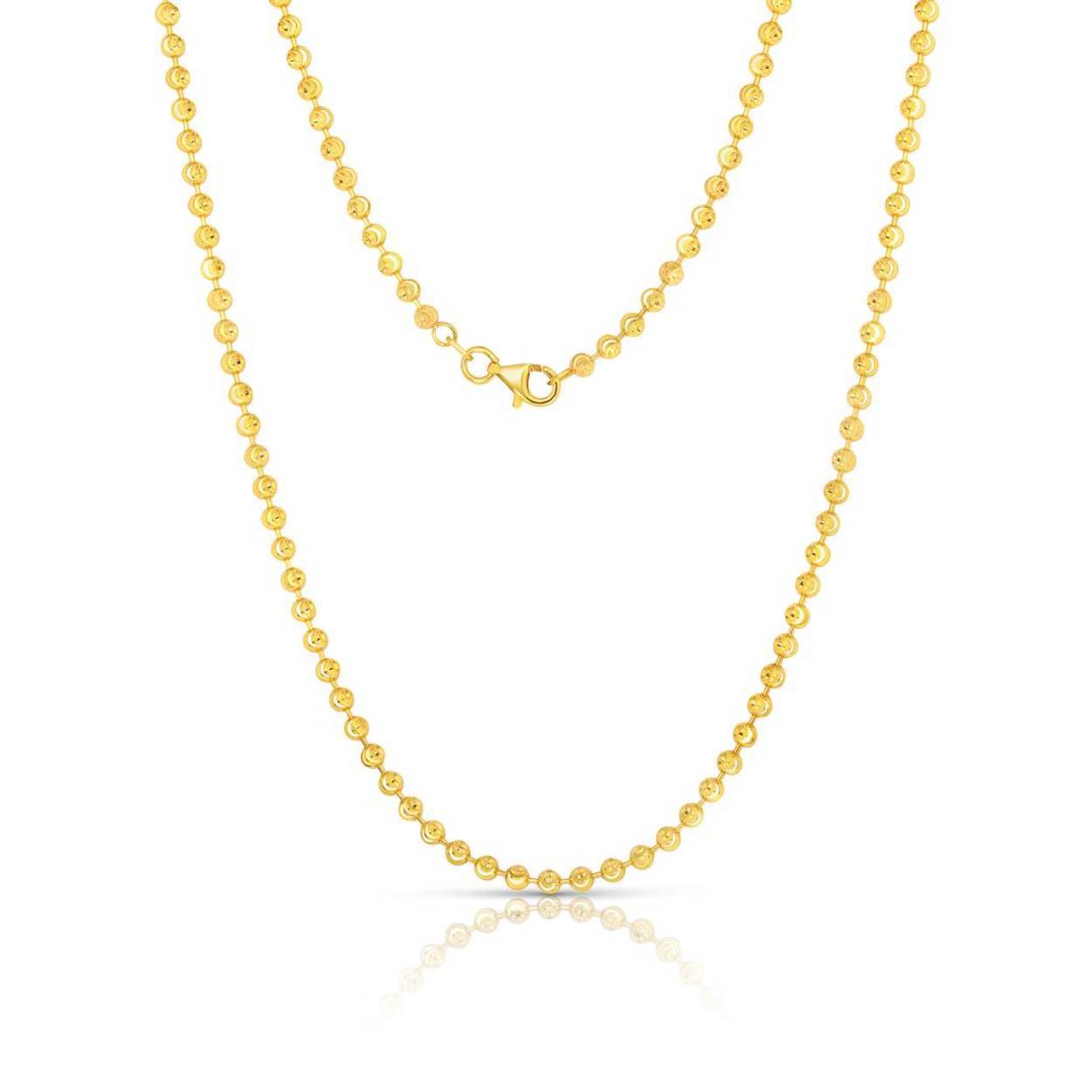 96101203160R 14k rosegoud kogel schakel collier 2mm dik en 60 cm lang