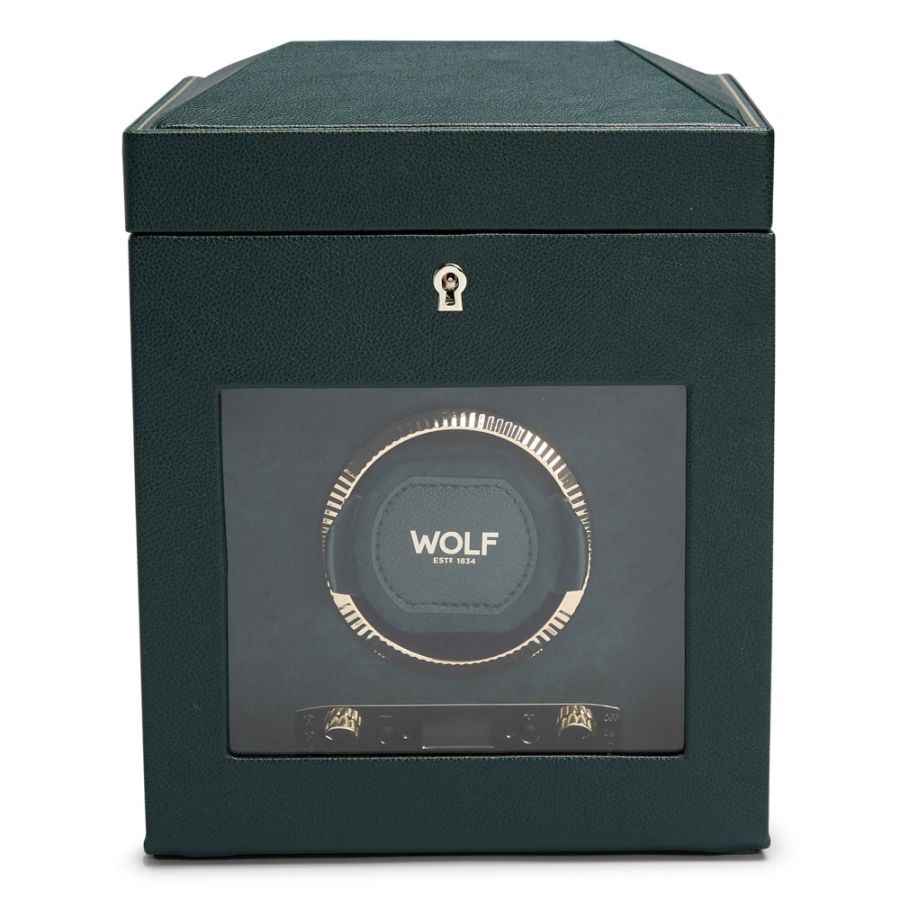 De British Racing-collectie is in korte tijd een iconische klassieker geworden – echt uniek in zijn soort. Laat je horloge stijlvol draaien in de British Racing Single Watch Winder met extra opbergruimte.