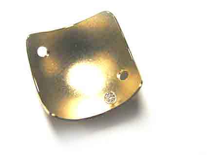 14 krt geelgouden hanger met een 0.04crt diamant