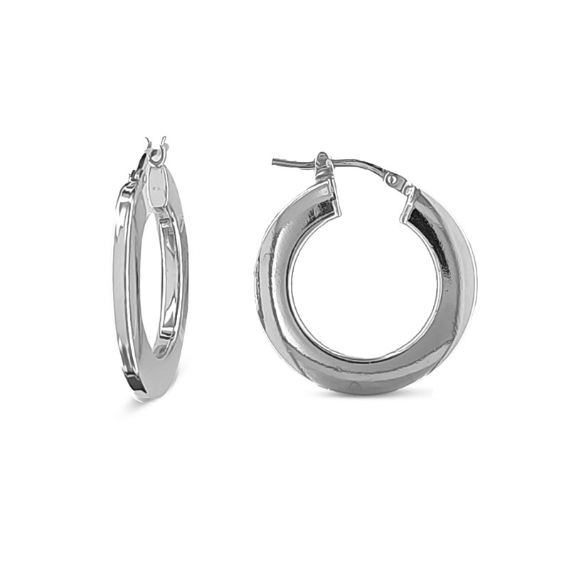 MY iMenso Creolen oorringen "Tondo Piatto 21mm"  Zilver