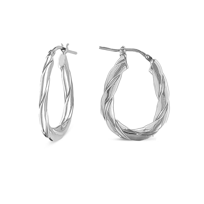 MY iMenso Creolen oorringen "Diventato 23mm" Zilver