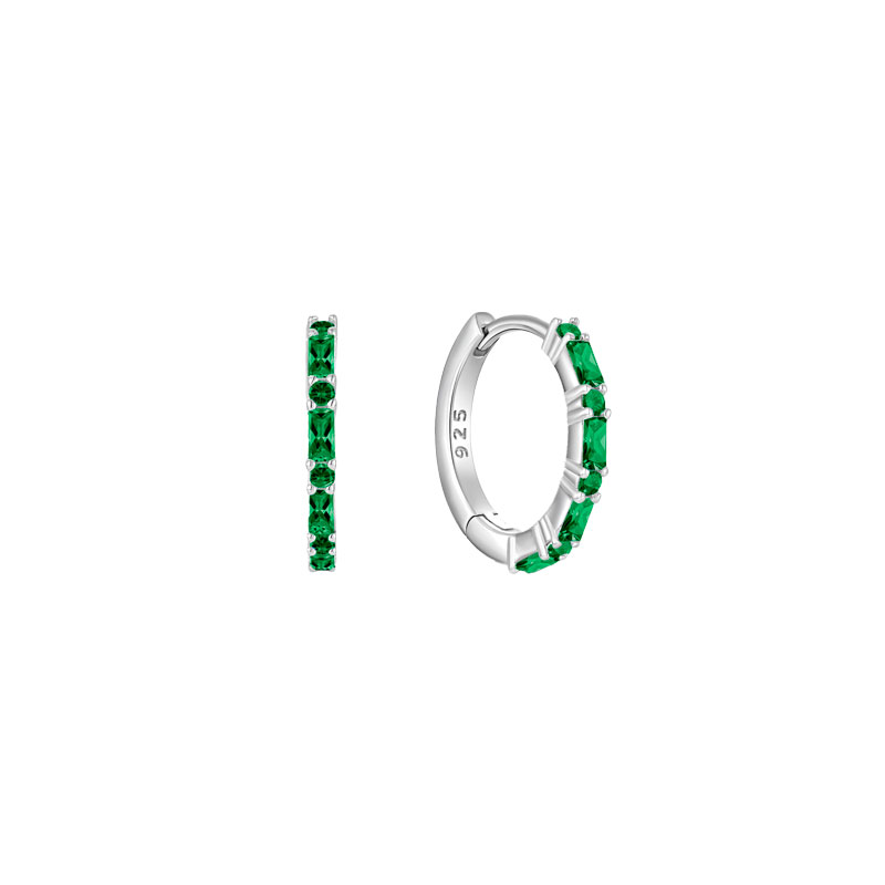 My iMenso creoli baquette groen zirkonia 16mm 