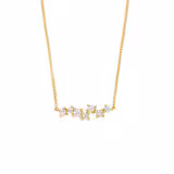 Fijn collier met speels gezette zirconia's
