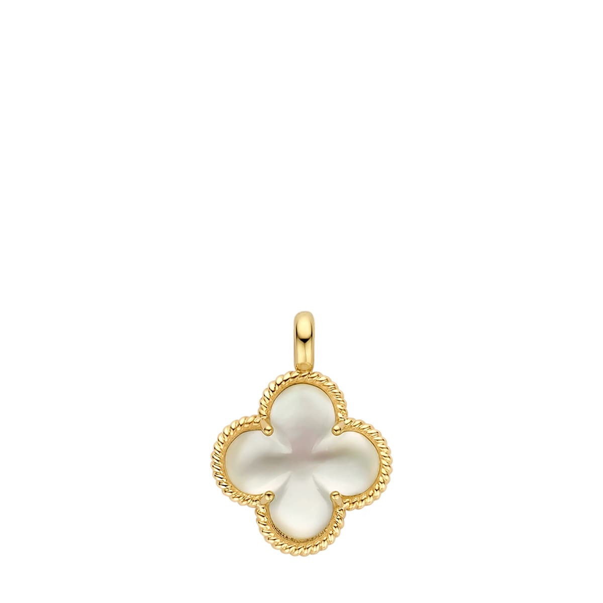 Blush Hanger 6096YMQ - Geelgoud (14k) met Mother of Pearl en Rock Crystal