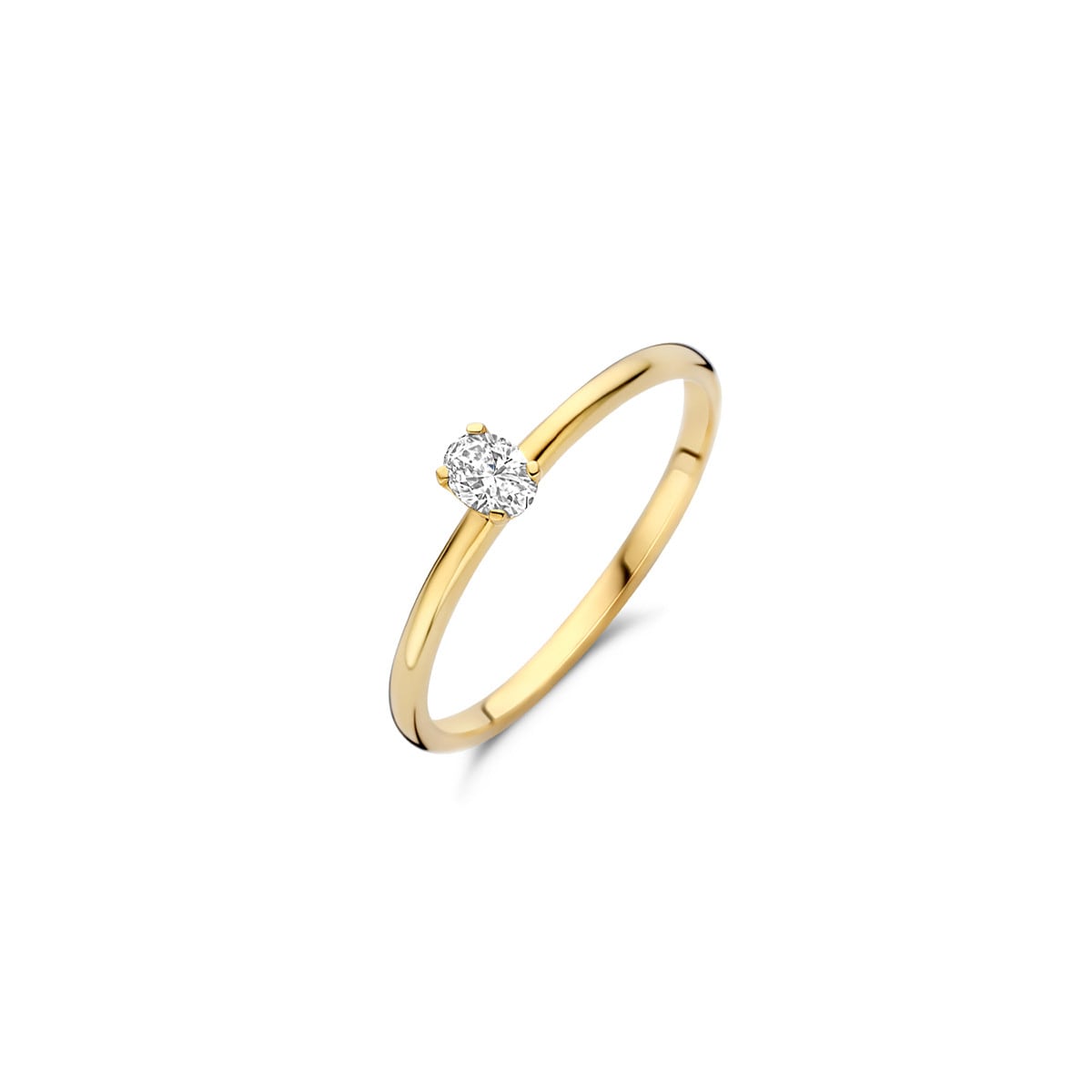 Ring van Blush met een mooie lab diamant 