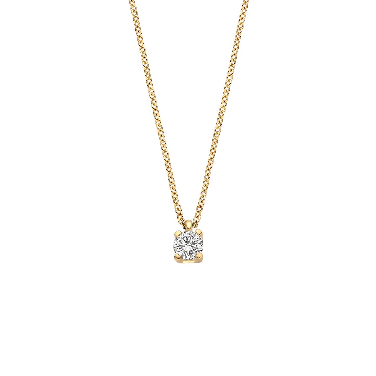 Blush collier met een lab grown diamant.