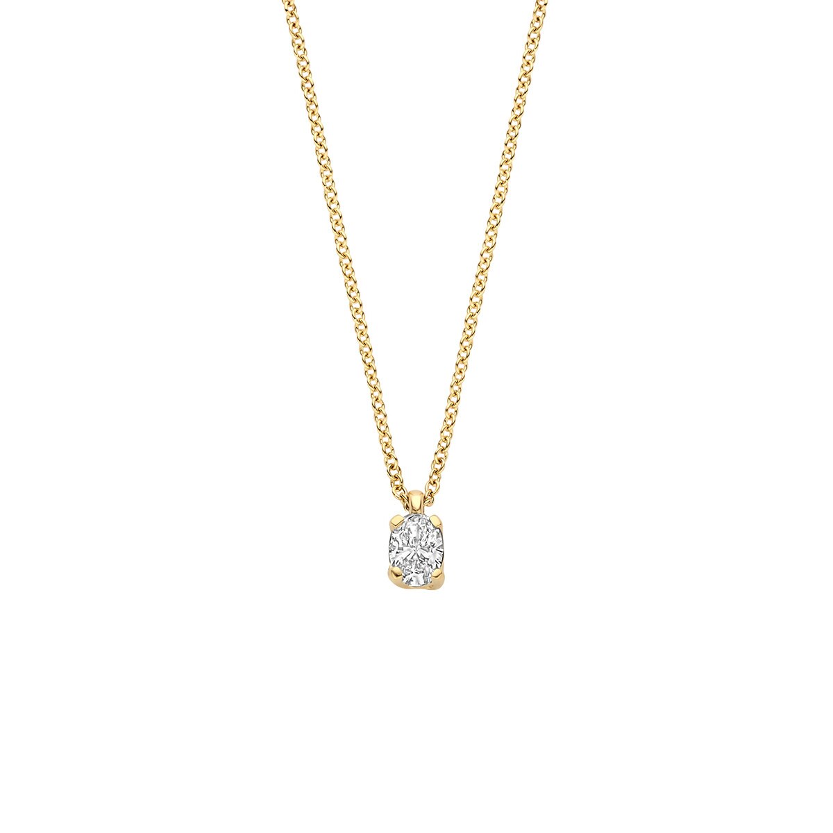 Blush collier met lab grown diamant