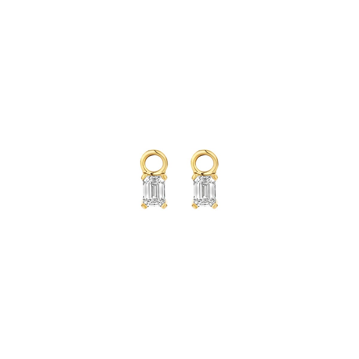Blush oorbedels met lab grown diamant