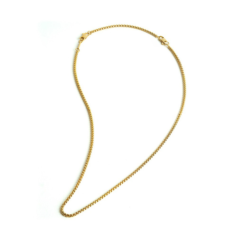 De Gemini | Vita Gold | NNV3 ketting is een verfijnd juweel gemaakt van roestvrij staal, perfect voor elke gelegenheid. Draag het als een elegante statement ketting of combineer het met andere sieraden voor een gelaagde look. Ideaal voor zowel dagelijks gebruik als speciale gelegenheden, voegt het een vleugje glamour toe aan elke outfit.