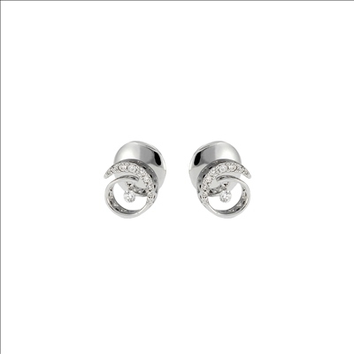 De Ponthe Vecchio W-gdn oorstekers spiraal met diamanten, zijn elegante stud oorbellen in witgoud. Deze juwelen bevatten diamanten met een totaalgewicht van 0,27 karaat, perfect voor een chique uitstraling. Draag ze bij een formele gelegenheid of om een dagelijkse outfit een verfijnde touch te geven. Een tijdloze aanvulling op elke sieradencollectie.