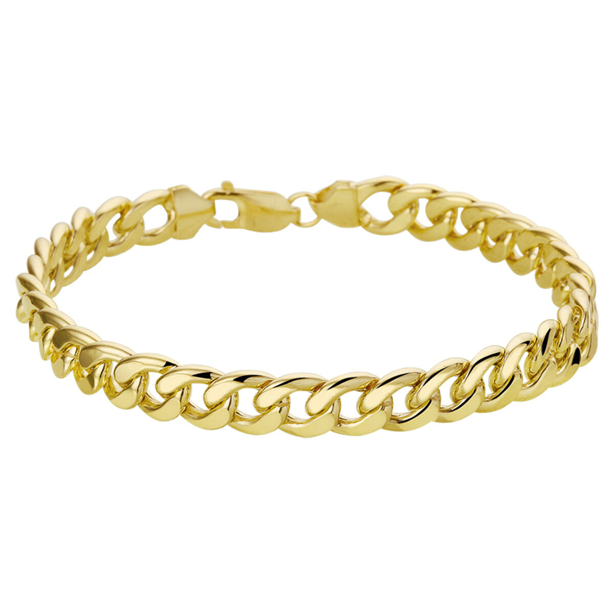 14k halfmassieve gourmet schakelarmband, 20 cm lengte