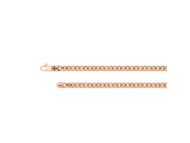 VYJD011 14k rosegoud ,bolle gourmet schakel
