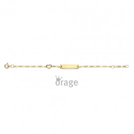 9 kt gouden babyarmbandje met hartje
figaro schakel