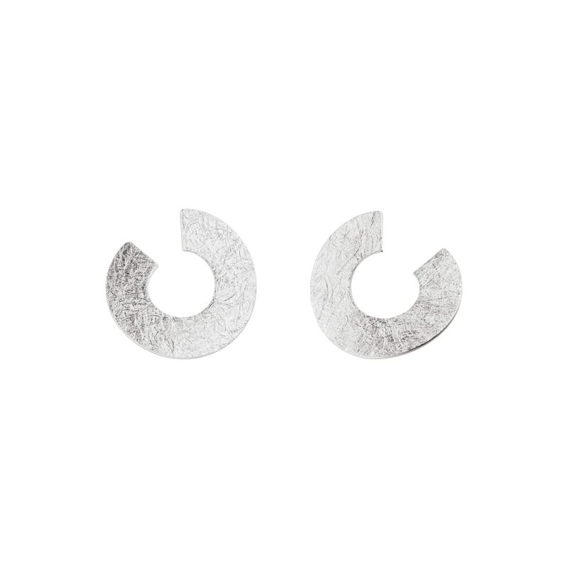 Zilver oorsteker cirkel