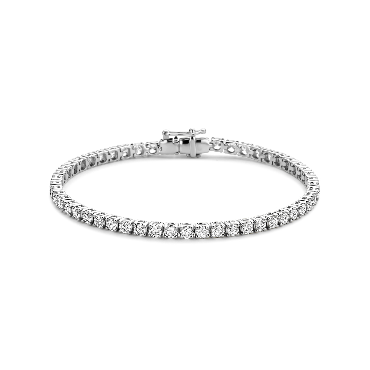 WITGOUDEN ARMBAND MET LAB GROWN DIAMONDS