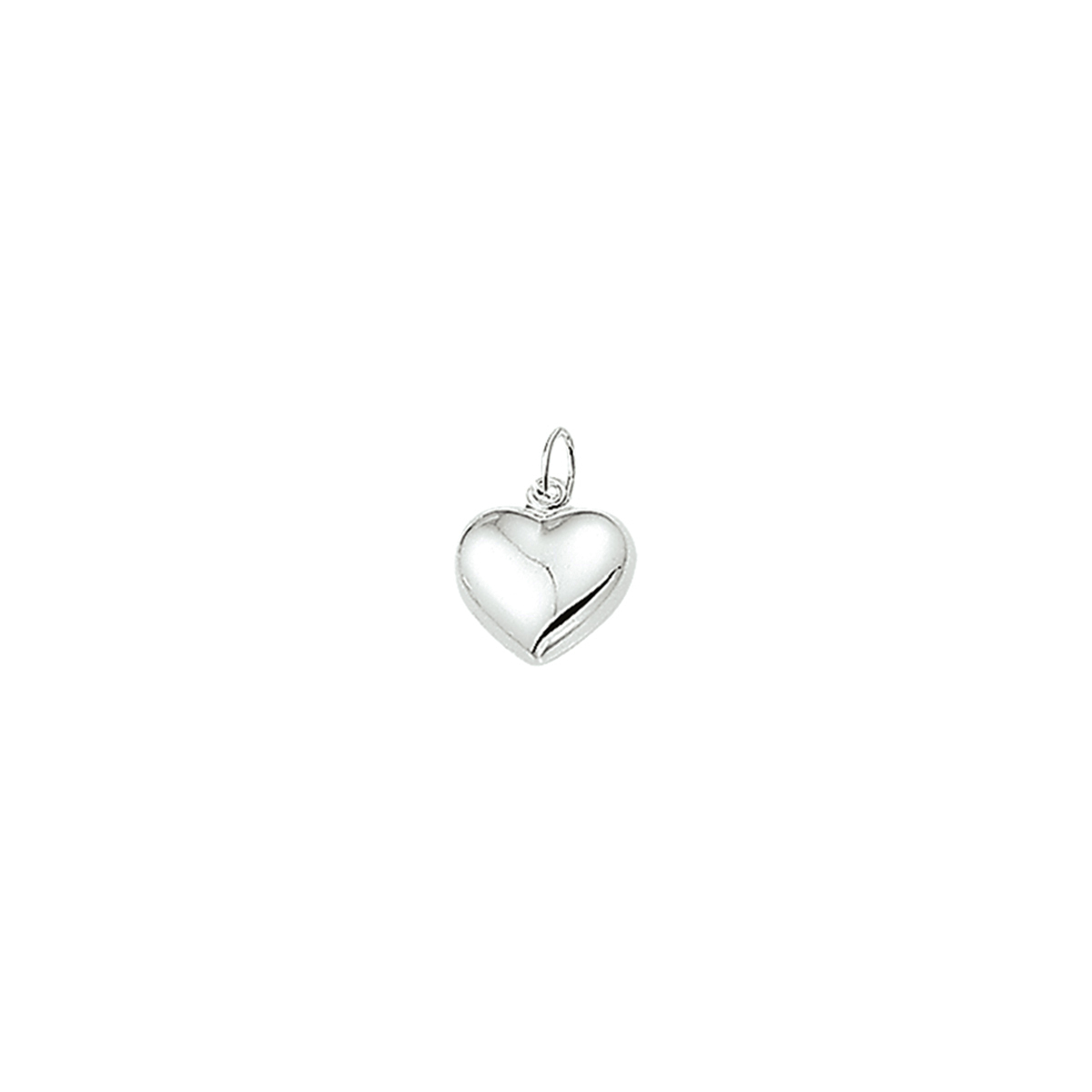 Zilver gerhodineerd hanger hart

