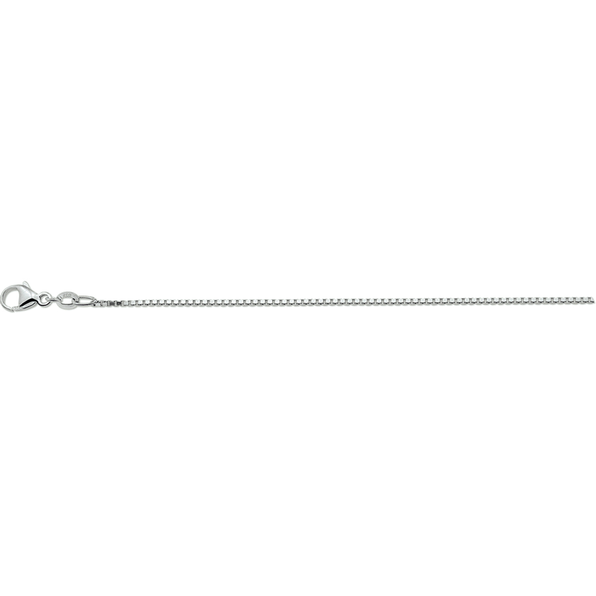 Mooi zilveren collier met een Venetiaanse schakel van 1.1mm breed. Lengte van het collier is 42cm