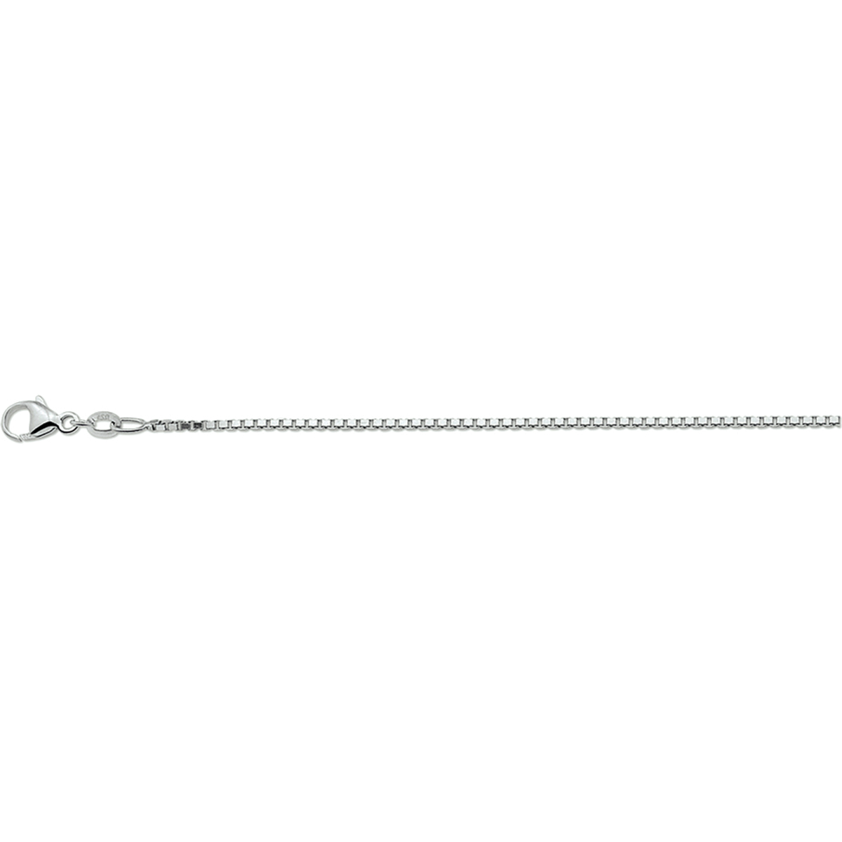 De collier is gemaakt van gerhodineerd zilver en is zilverkleurig. Het is een sieraad voor dames.