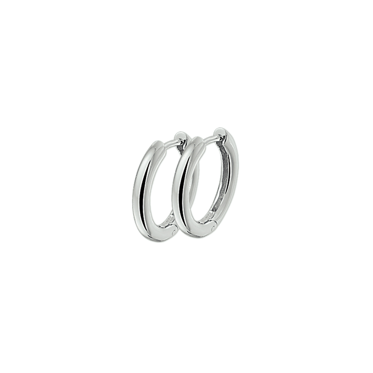 zilveren klapcreolen, rond 17,5x2.8mm