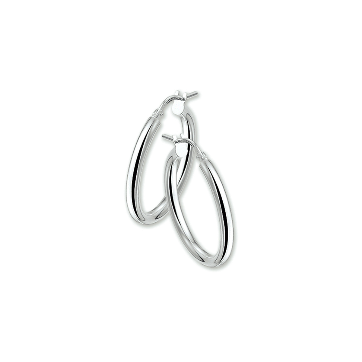 zilveren oorringen, scharnier 16x2.5mm