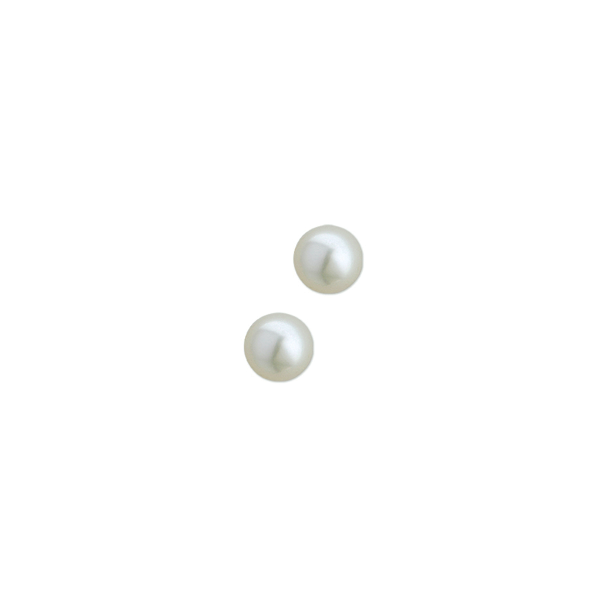  Zilver gerhodineerd parel oorknop 