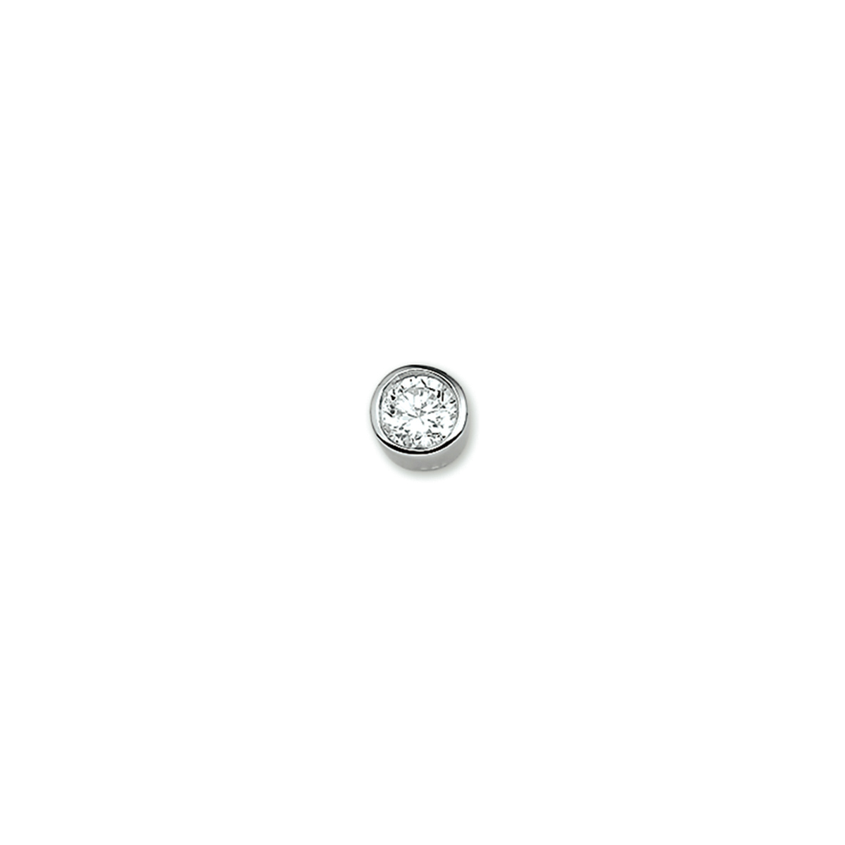 Zilver gerhodineerd hanger zirkonia