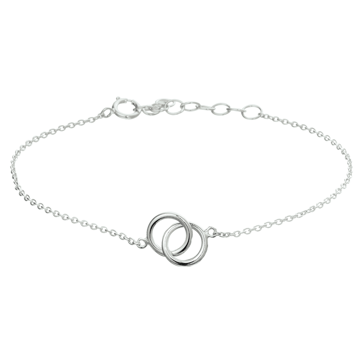 Zilver gerhodineerd armband 16-19 cm