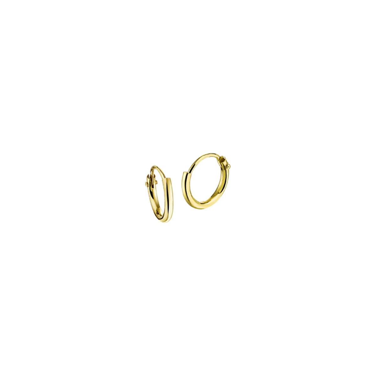 gouden oorringen, glad 1,3x 9mm
