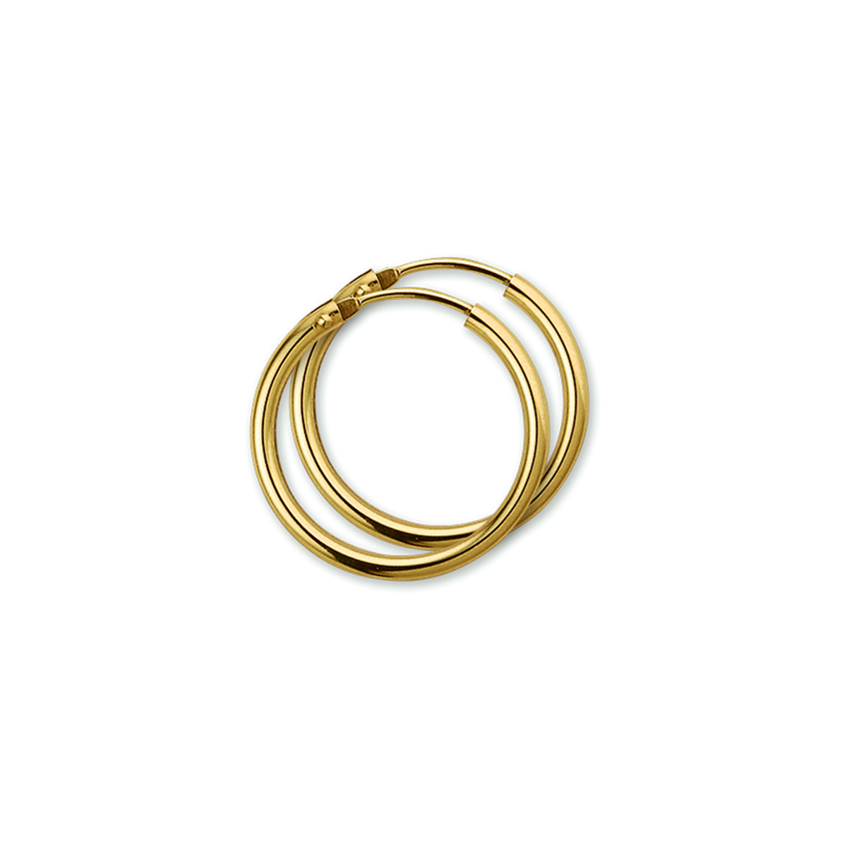 gouden oorringen, glad 20x1.8mm