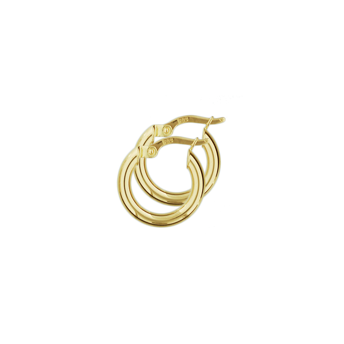 Gouden oorringen, scharn. 2,5x15mm