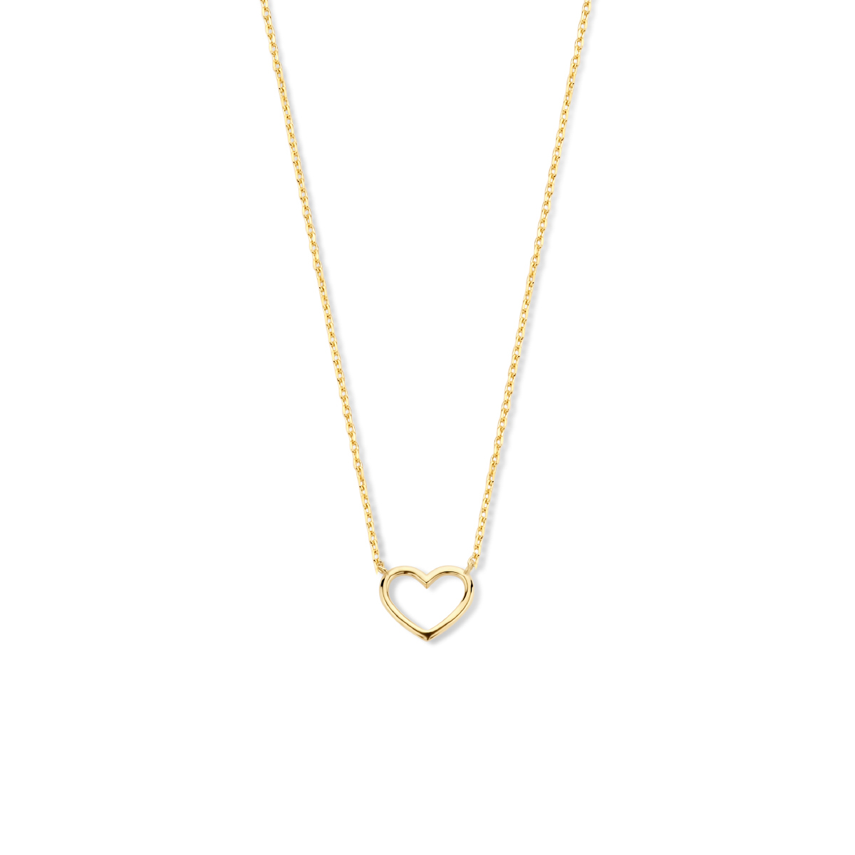 De collier is gemaakt van geelgoud en is goudkleurig. Het is een sieraad voor dames.