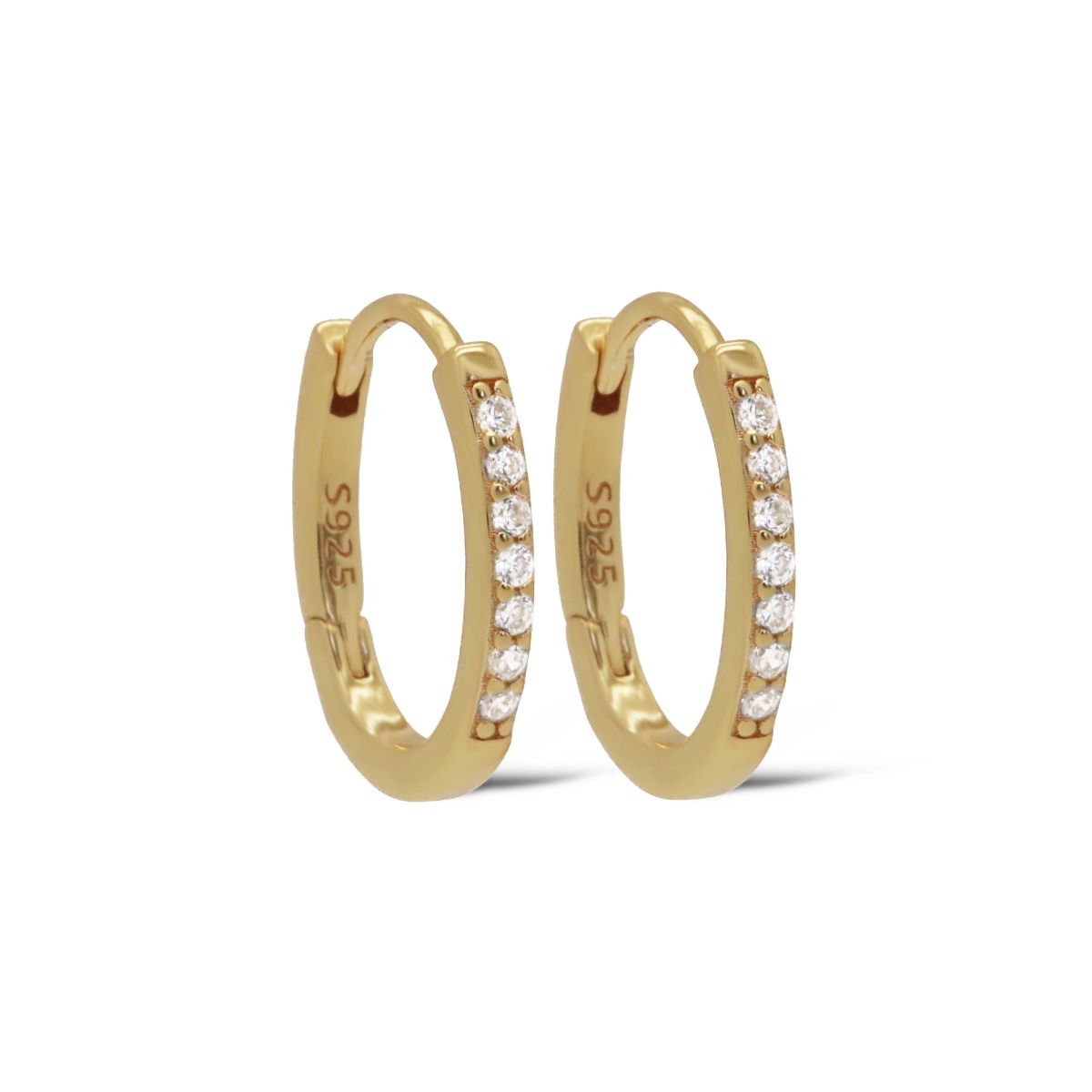 Karma Hinged Hoops MINT 16MM Goldplated