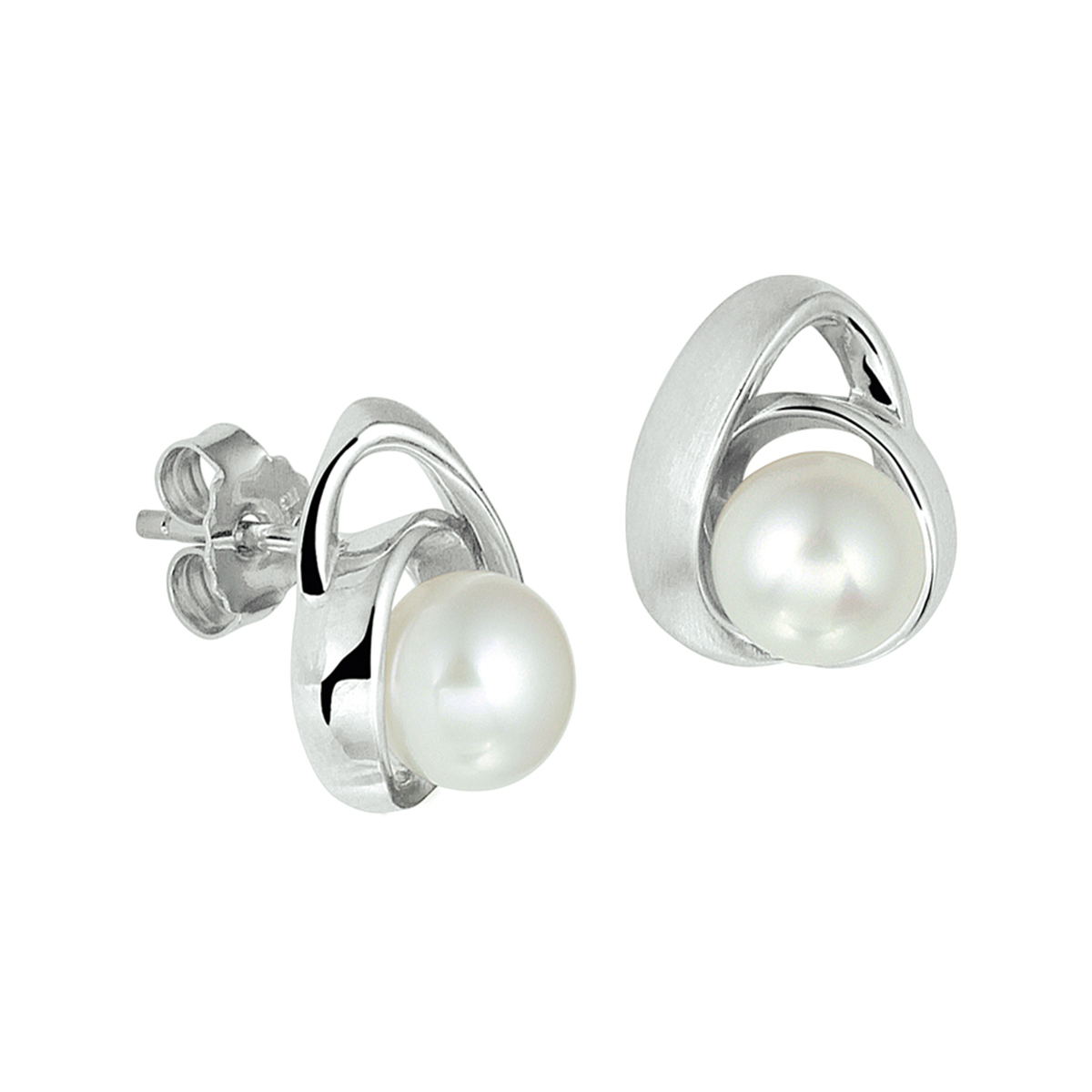 Chique gerhodineerd zilveren oorknoppen uitgevoerd met een zoetwaterparel van 7mm en een stevige poussette sluiting. De oorknoppen zijn te combineren met bijpassende sieraden uit onze collectie. Info: Gerhodineerd zilver is door de rhodiumlaag beter bestand tegen verkleuren en krassen.