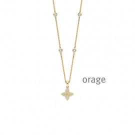 Ketting met hangertje in 18 k verguld 