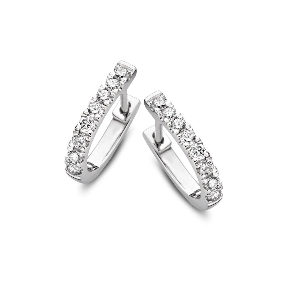 Millie is een prachtige serie met diamanten in fonkelende pavézetting. De Millie oorbellen hebben tegelijk een tijdloze en elegante uitstraling. Kies zelf de gewenste steengrootte van jouw diamanten. De stijlvolle Millie oorringen zijn in verschillende maten beschikbaar.

De Millie oorringen hebben een scharnier en stevig klapsysteem, waardoor ze extra stevig zullen sluiten.

De Millie collectie bevat naast oorbellen, ook prachtige (aanschuif)ringen. Een topcollectie om eindeloos mee te combineren!
