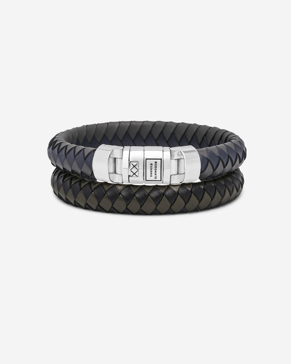 Een mooie set van de Ben serie. 2 leren armbanden die je per dag kan combineren.