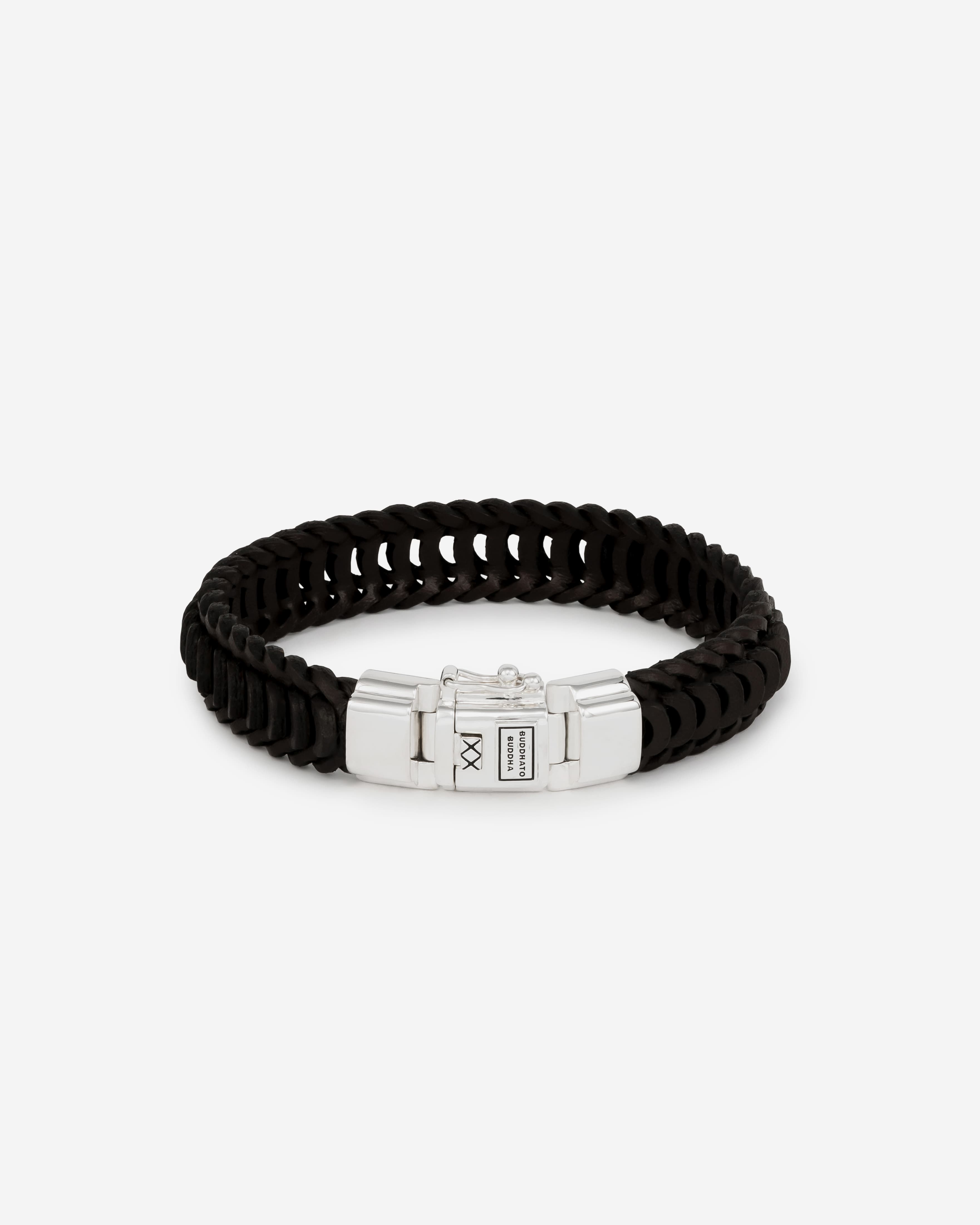 122BR G - Lars Leer Armband Bruin