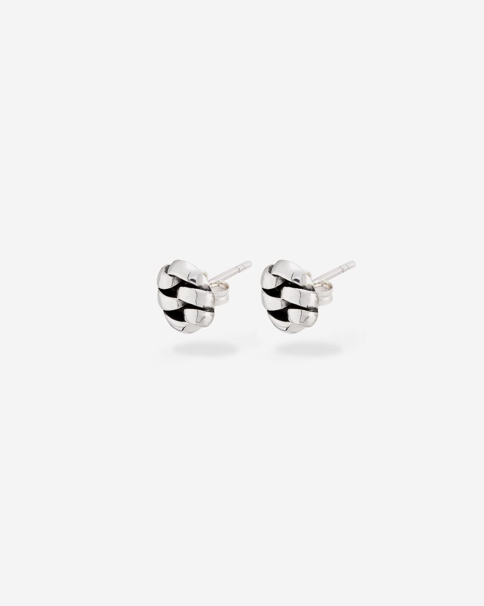 BUDDHA TO BUDDHA 481 ONE - CHAIN STUD OORBELLEN ZILVER
