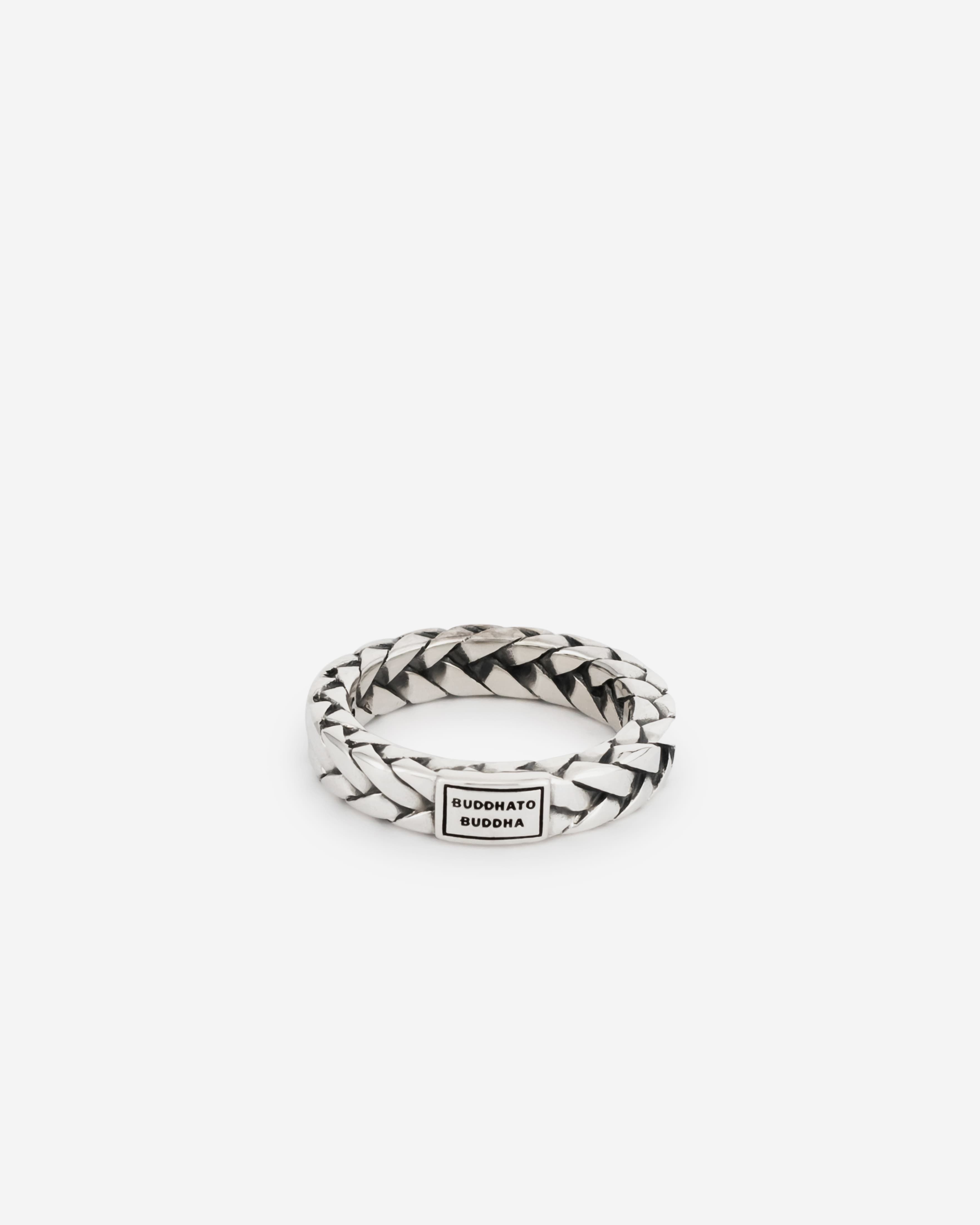 Buddha To Buddha  smalle zilveren ring. Model - 810- George Small - maat 15.