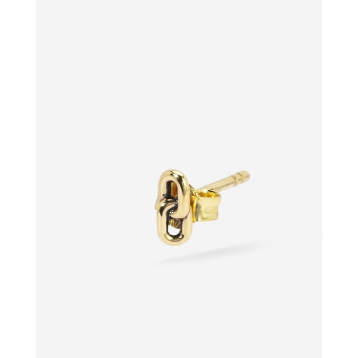 Stacking Stud Double Link Gold 14ct