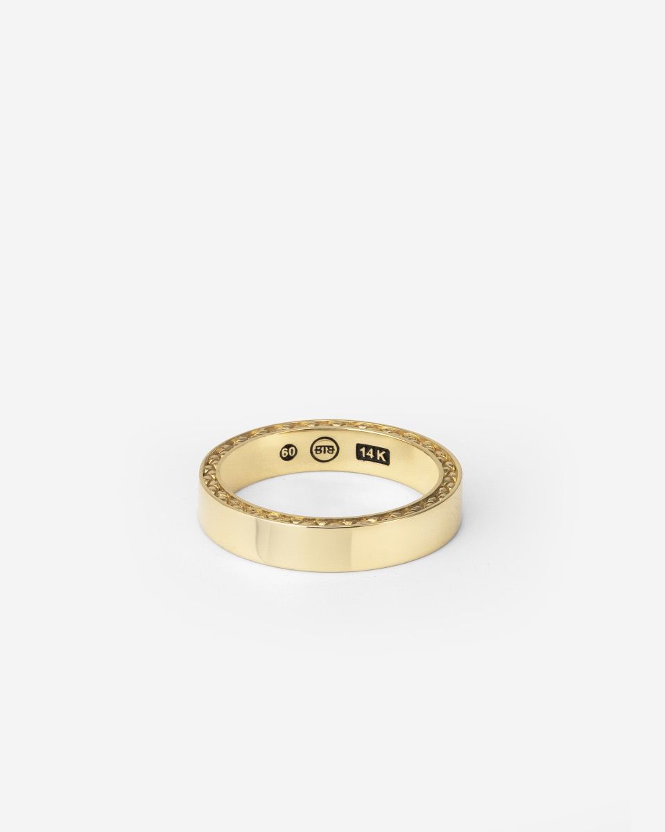 G404 60 - George Small Smooth Ring 14kt Goud