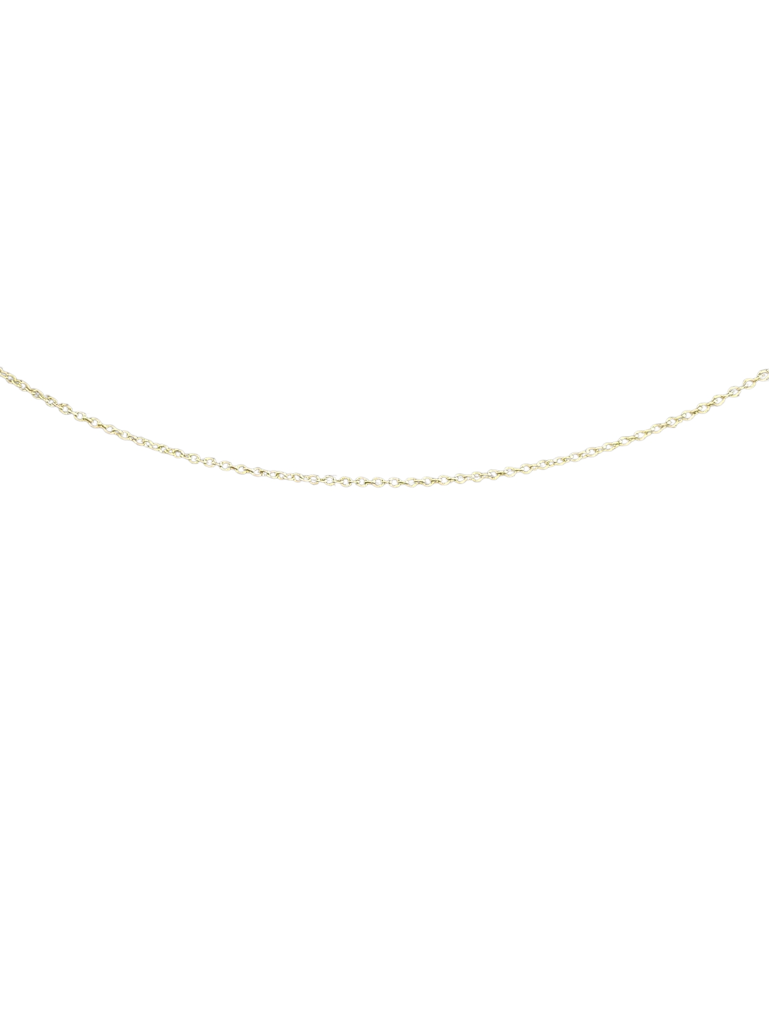 14kt gouden anker collier 0,6mm