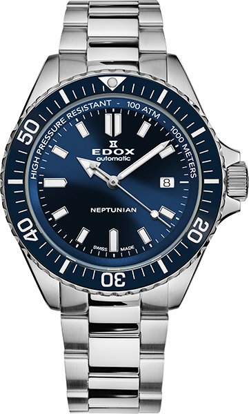 Dit is een horloge van het merk Edox gemaakt voor heren.
De specificaties zijn als volgt:
Kastmaat: 44
Kastdikte: 15.6
Waterdichtheid: 100 ATM / 1.000 Meter / 3.300 Feet
Dit horloge heeft de volgende functies/eigenschappen:
Datumaanduiding