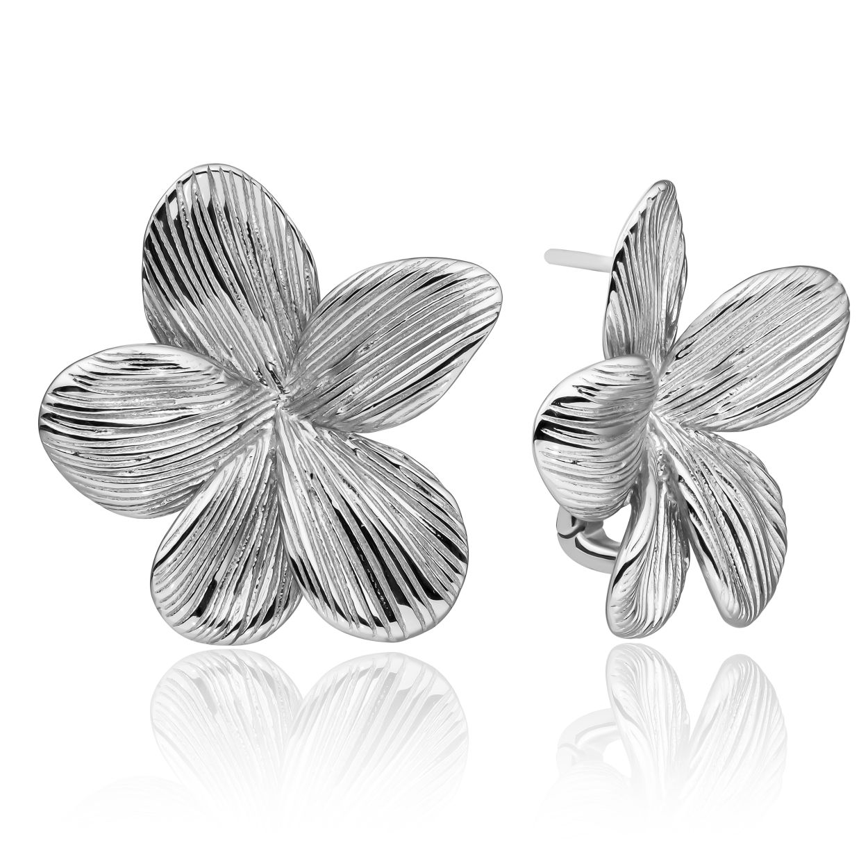 Sparkling Jewels - Oorbellen | Flora Push Back Oorbellen Zilver - EAS37